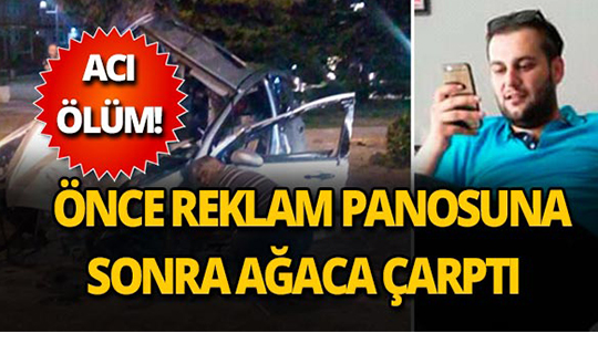 Kontrolden çıkan otomobilin sürücüsü feci şekilde can verdi