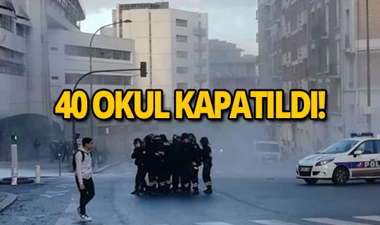 Liselilerin eylemleri sürüyor, 40 lise kapatıldı