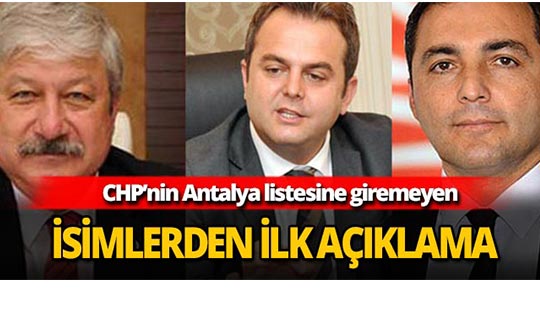 Listeye giremeyen isimlerden ilk açıklama