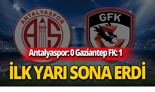 Maçta ilk yarı: Antalyaspor: 0 Gaziantep FK:1