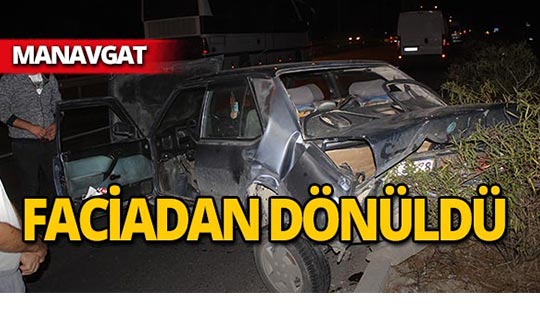 Manavgat'ta bir kaza daha : Sürücü yaralandı!