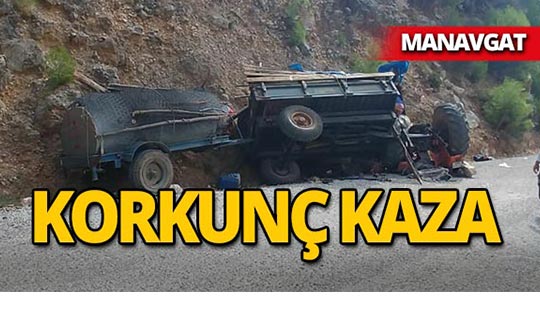 Manavgat'ta feci kaza: Traktörün altında kaldı!
