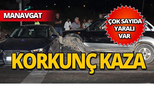 Manavgat'ta korkunç kaza : Çok sayıda yaralı var