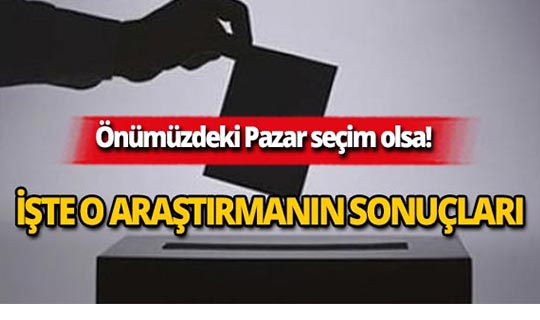 Önümüzdeki Pazar seçim olsa! İşte o rapor!