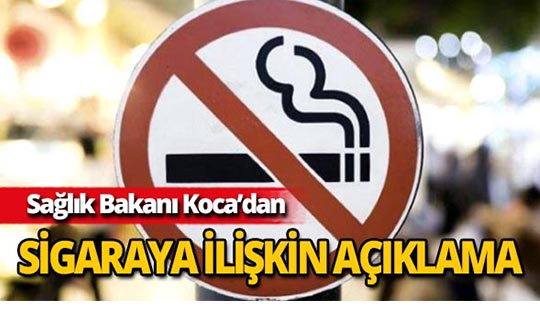 Sağlık Bakanı Koca: 'Sigaraya yasal düzenleme geliyor'