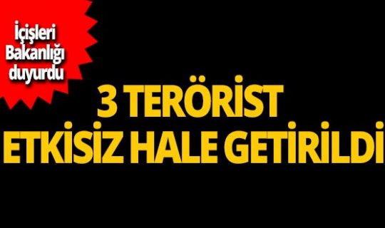 Sivilleri öldüren 3 terörist etkisiz hale getirildi!