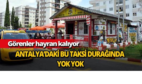 Taksi durağını görenler şaşıp kalıyor