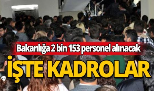 Tarım ve Orman Bakanlığına 2 bin 153 personel alınacak