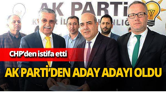 Topaloğlu, Ak Parti'den aday adayı oldu