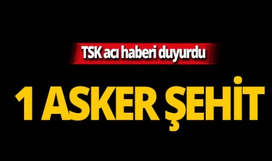 TSK acı haberi duyurdu: 1 asker şehit!