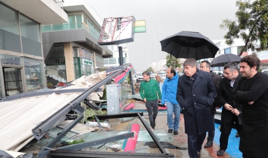 Türel’den hortumdan zarar gören vatandaşlara geçmiş olsun ziyareti