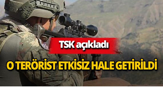 Turuncu listede yer alan terörist etkisiz hale getirildi