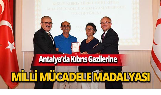 Vali Karaloğlu, Kıbrıs Gazilerine Milli Mücadele Madalyası verdi