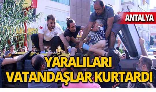 Ticari taksi yan yattı! Yaralılar var