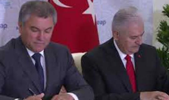 Yıldırım, Rusya Federasyonu Federal Meclisi Devlet Duması Başkanı ile görüştü