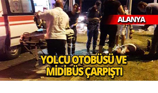 Yolcu otobüsü ve midibüs çarpıştı: 2 yaralı