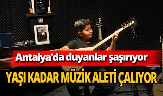 11 yaşındaki Eren Yavuz yaşı kadar müzik aleti çalıyor
