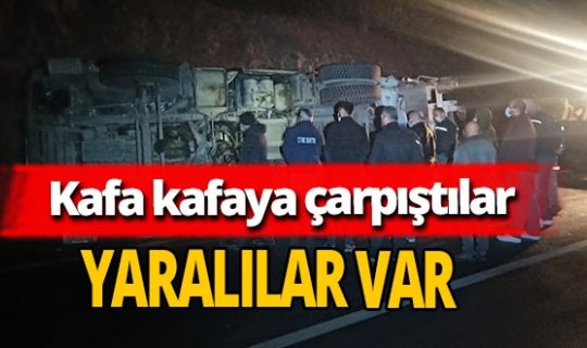 Ankara'da çöp kamyonları kafa kafaya çarpıştı