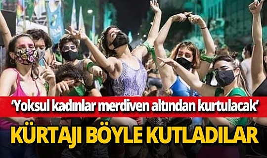 Arjantin'de kadınlar 'kürtaj'ı böyle kutladı