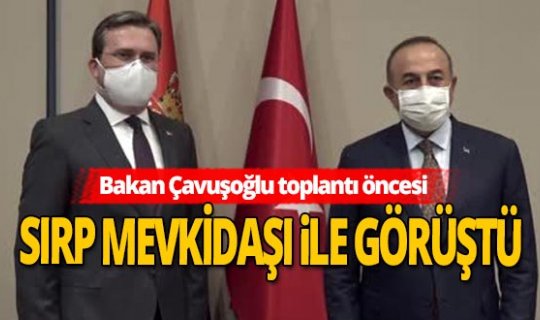 Bakan Çavuşoğlu, Sırp mevkidaşı Selakoviç ile bir araya geldi