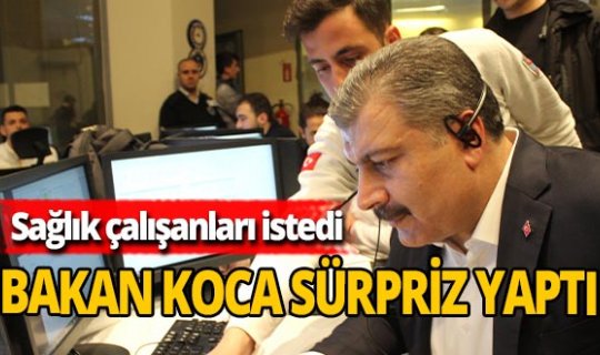 Bakan Fahrettin Koca'dan 112 çalışanlarına aşure sürprizi