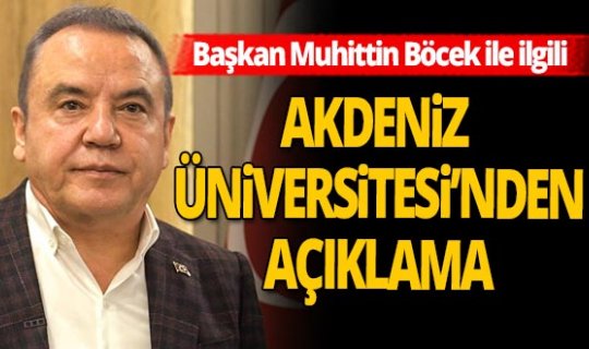 Başkan Muhittin Böcek'in sağlık durumu ile ilgili son dakika haberi