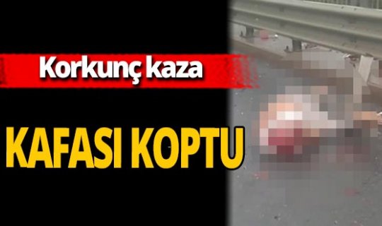 Boğazına bariyer saplandı, kafası koptu