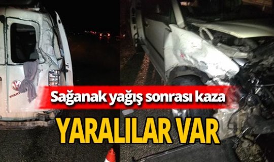 Bursa'da sağanak yağış kazaya neden oldu