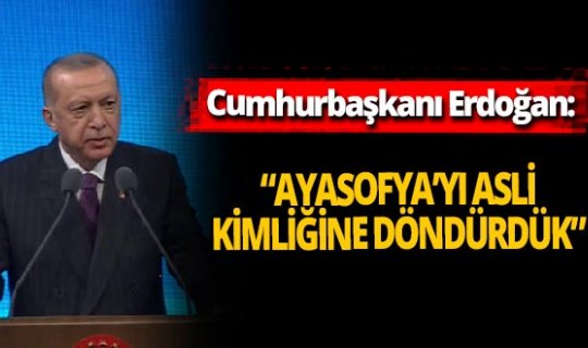 Cumhurbaşkanı Erdoğan:
