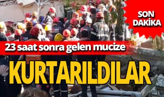 Enkaz altında kalan anne ve 3 çocuğu kurtarıldı