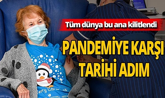 Koronavirüsle mücadelede tarihi gün! İlk aşı yapıldı