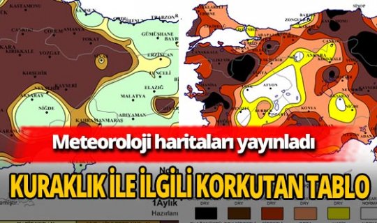 Meteoroloji Genel Müdürlüğü haritaları yayınladı!  'Olağanüstü ve çok şiddetli' kuraklık görüntüsü