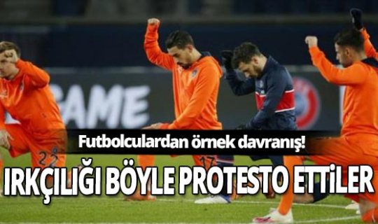 PSG'li ve Başakşehirli futbolculardan örnek davranış! Irkçılığı böyle protesto ettiler