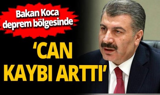 Sağlık Bakanı Fahrettin Koca, deprem bölgesinde incelemelerde bulundu