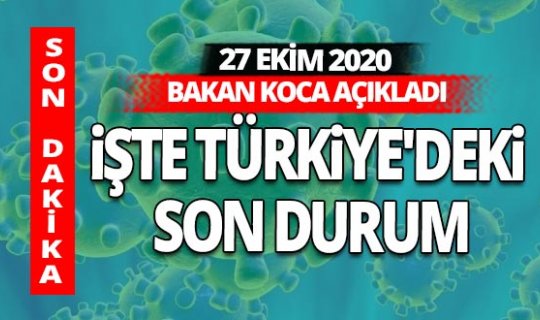 Son dakika! 27 Ekim 2020 koronavirüs tablosu
