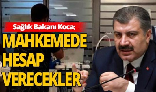 Son Dakika! Bakan Koca, sert tepki gösterdi