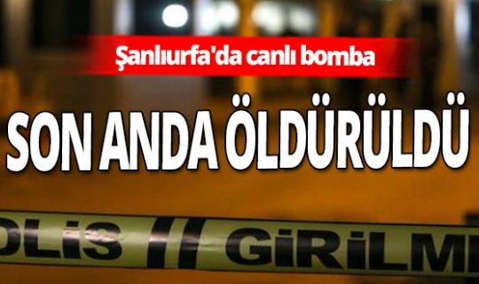 Son dakika! Şanlıurfa'da kendisini patlatmaya çalışan canlı bomba etkisiz hale getirildi