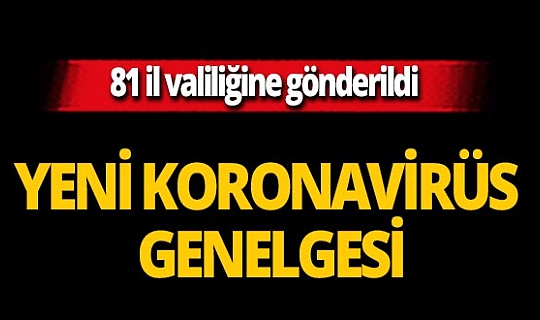 Son dakika...İçişleri Bakanlığı’ndan yeni koronavirüs genelgesi