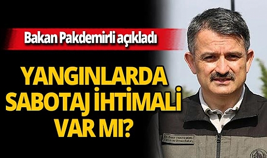 Tarım ve Orman Bakanı Bekir Pakdemirli: