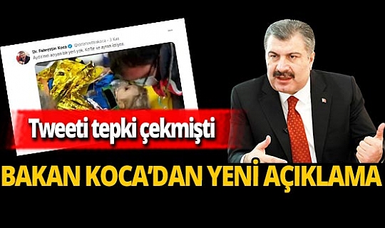 Tartışma yaratan paylaşıma Bakan Fahrettin Koca'dan yeni açıklama
