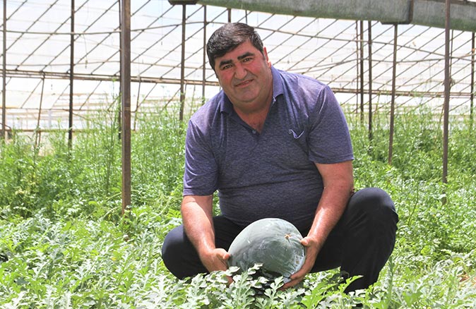 Kardeşini kanserden kaybeden Antalyalı çiftçi İrfan Ateş doğal karpuz üretti