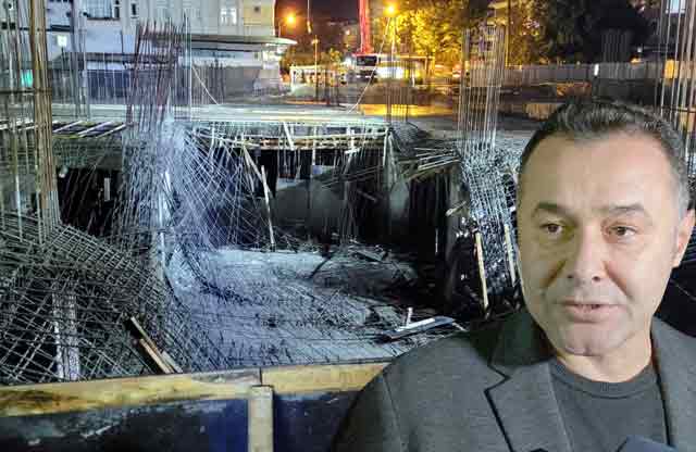 Alanya'da korkuta olay! Belediyenin sosyal hizmet binası inşaatı çöktü! Yaralılar var