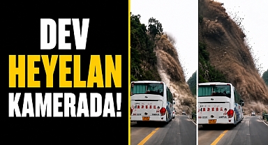 Doğanın gücü ürküttü! Dev heyelan anbean görüntülendi