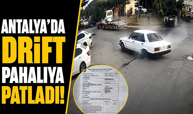 Antalya'da drift pahalıya patladı! Sosyal medya görüntüleri ele verdi